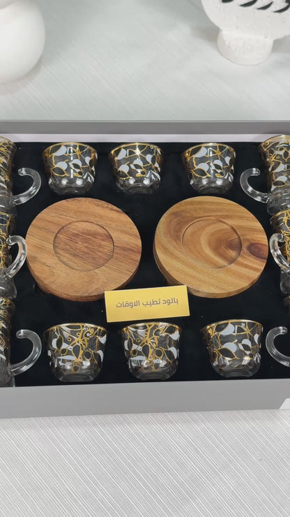 طقم استكانه وفنجان18ق