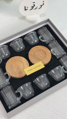 طقم استكانه وفنجان18ق