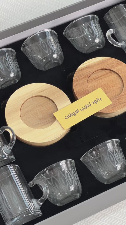 طقم استكانه وفنجان18ق