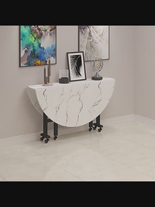 طاولة طعام مستديرة قابلة للطي