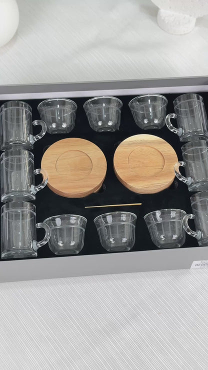 طقم استكانه وفنجان18ق