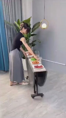 طاولة طعام مستديرة قابلة للطي