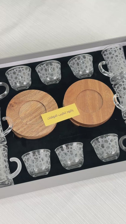 طقم استكانه وفنجان18ق