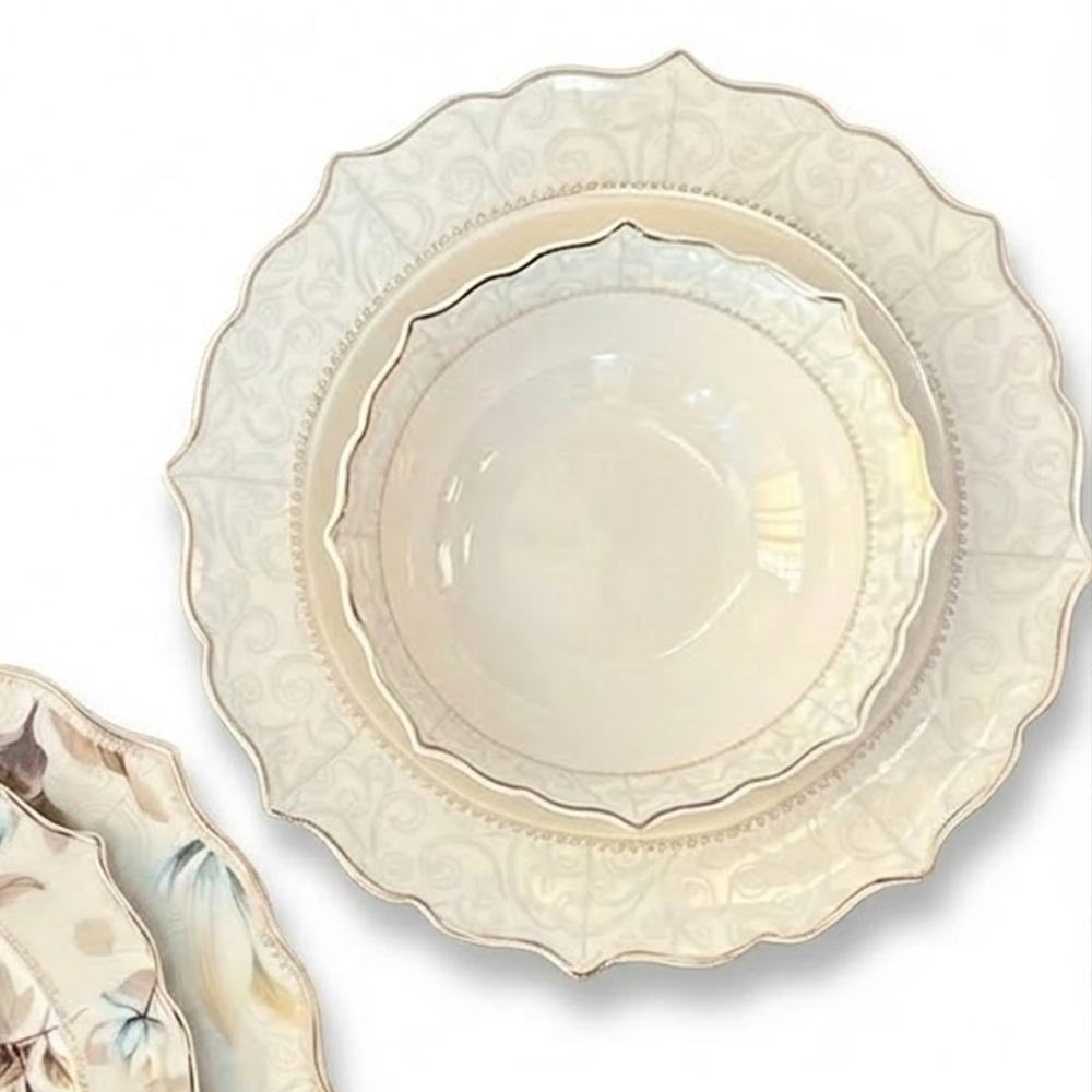 طقم أطباق مائدة فاخر 24 قطعة