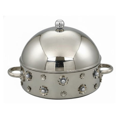 حافظة طعام معدنية مع زخارف