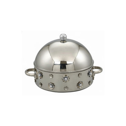 حافظة طعام معدنية مع زخارف